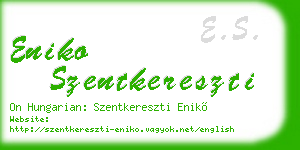 eniko szentkereszti business card