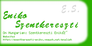 eniko szentkereszti business card